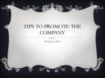 Tips to promote the company