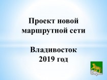 Проект новой маршрутной сети Владивосток 2019 год