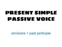 Present simple passive voice
