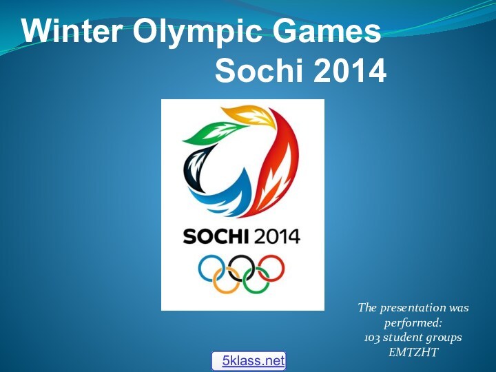 Winter Olympic Games Sochi 2014