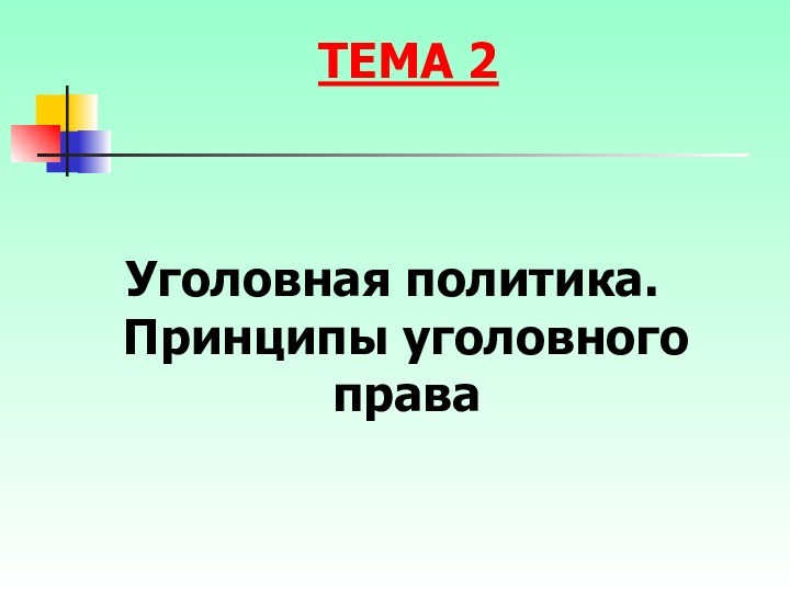 Принципы уголовного права презентация