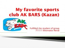 My favorite sports club AK BARS (Kazan)