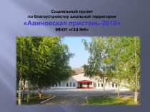 Социальный проект по благоустройству школьной территории Авиновская пристань-2019 МБОУ СШ №6