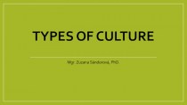 Types of culture