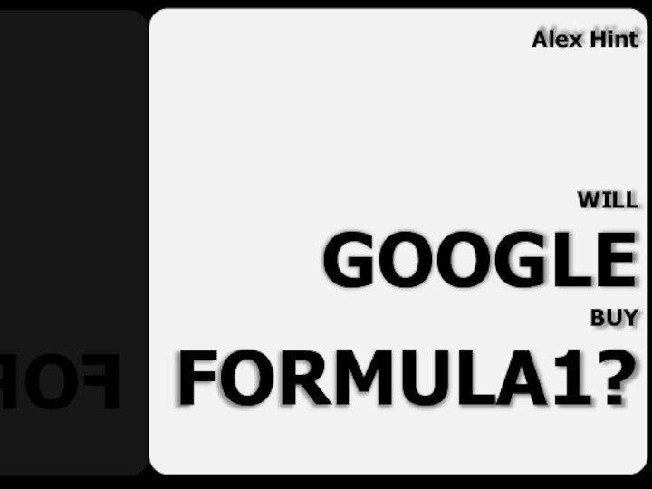 Will Google Buy Formula 1
