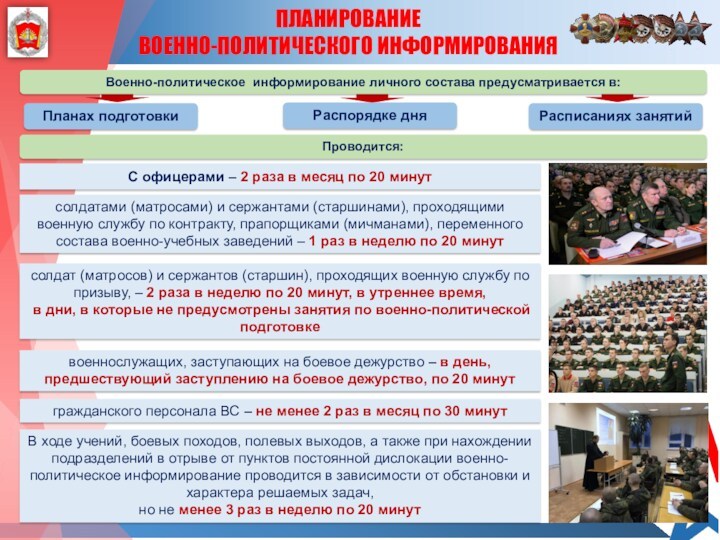 Направления военно политической работы