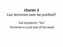 Debating on terrorism