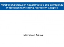 Relationship between liquidity ratios and profitability in Russian banks using regression analysis