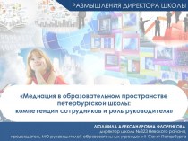 Медиация в образовательном пространстве петербургской школы: компетенции сотрудников и роль руководителя
