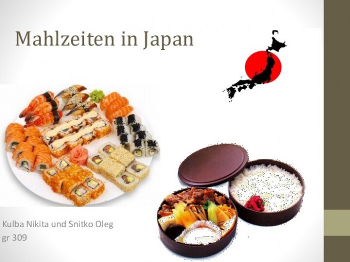 Mahlzeiten in Japan