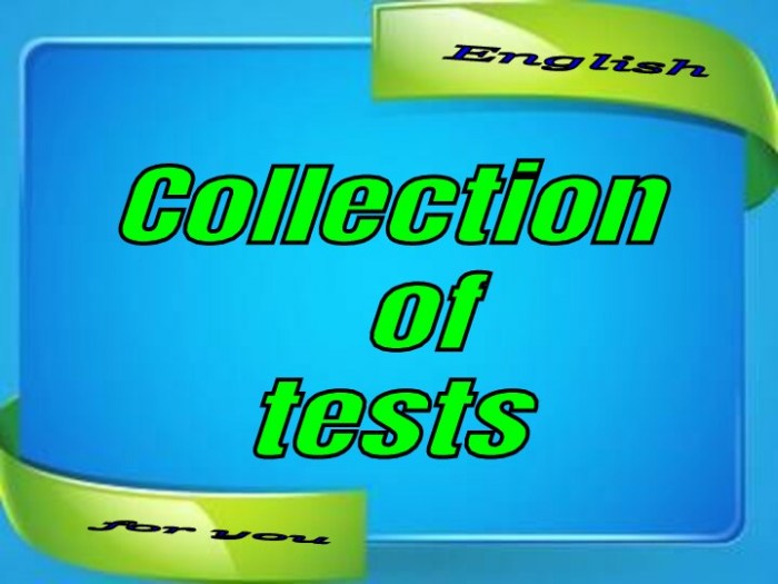 Collection of tests