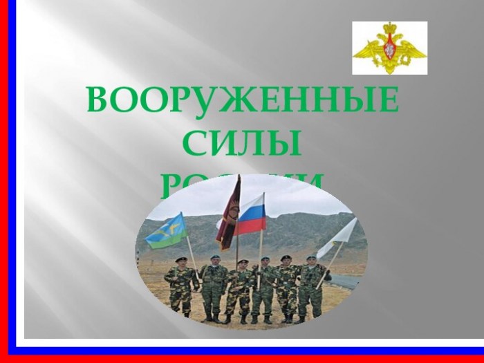Виды вооружённых сил РФ