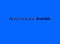 Accounting and Scandals
