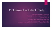 Problems of industrial safety