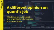 A different opinion on quant’s job