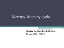 Mercury. Mercury cycle