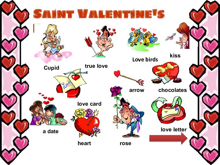 Saint valentine's day vocabulary