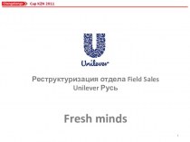 Реструктуризация отдела Field Sales Unilever Русь