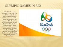 Olympic games in Rio