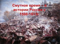 Смутное время в истории России с 1598 по 1613 год
