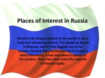 Places of Interest in Russia