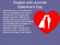 English with Jonnnik Valentine's Day