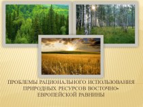 Природные ресурсы Восточно-Европейской равнины и проблемы их рационального использования