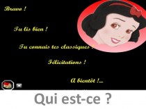 Учебно-методическая разработка. Презентация ppt - тест-игра на французском языке по теме Знаешь ли ты сказочных персонажей? 4уровня сложности.