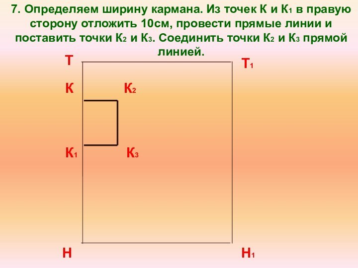 Чертеж фартука без нагрудника