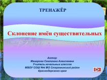 Интерактивный тренажёр по русскому языку Склонение существительных 4 класс