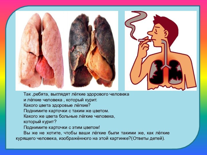 Легкие доклад 3 класс. Легкие курящего человека. Лёгкие здорового человека и курильщика.